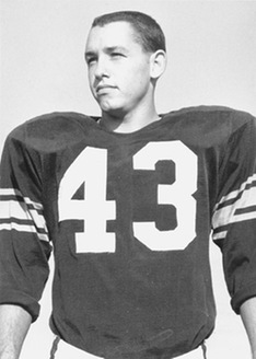 Larry Stone in his Eastern football uniform.