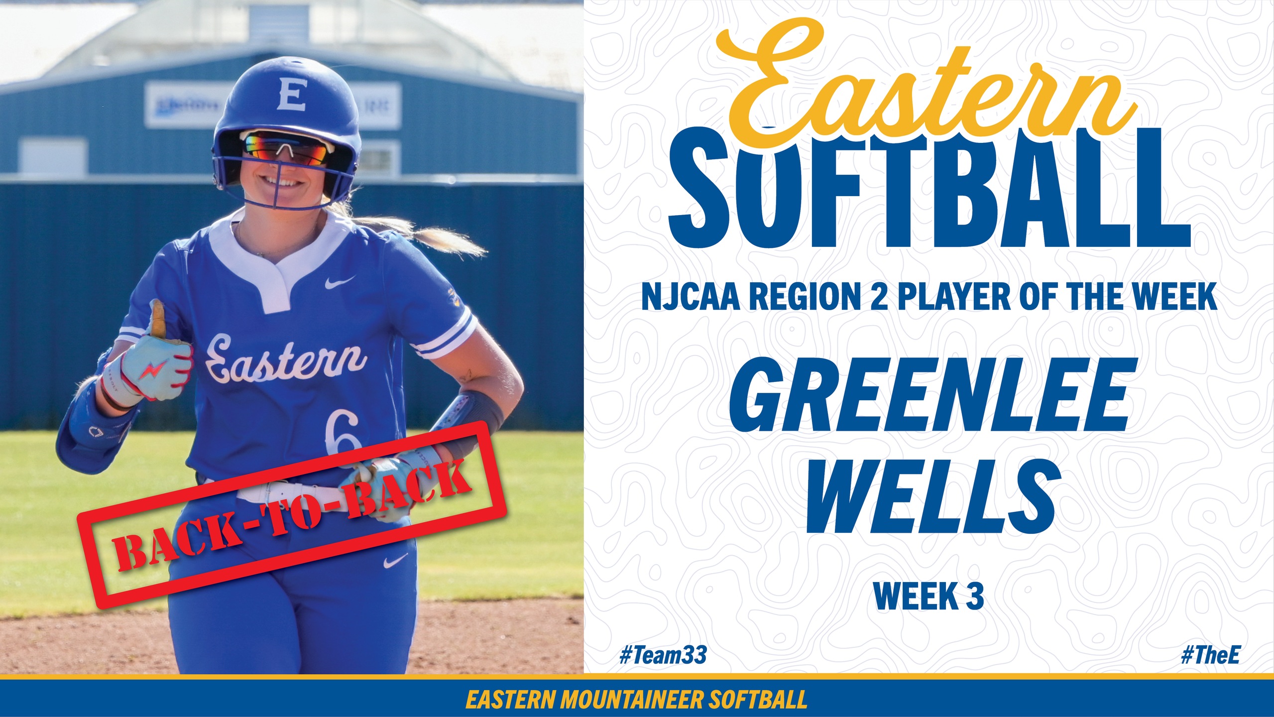 Greenlee Wells earns Second Straight Player of the Week honors