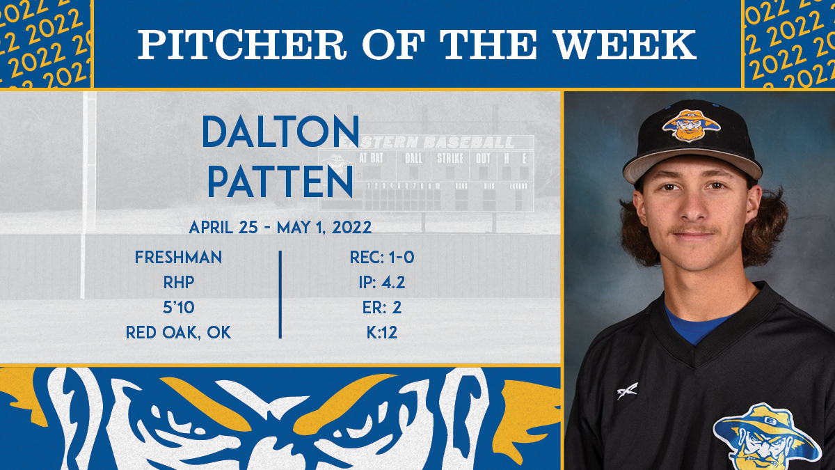 Dalton Patten earns second NJCAA Region 2 Pitcher of the Week honors