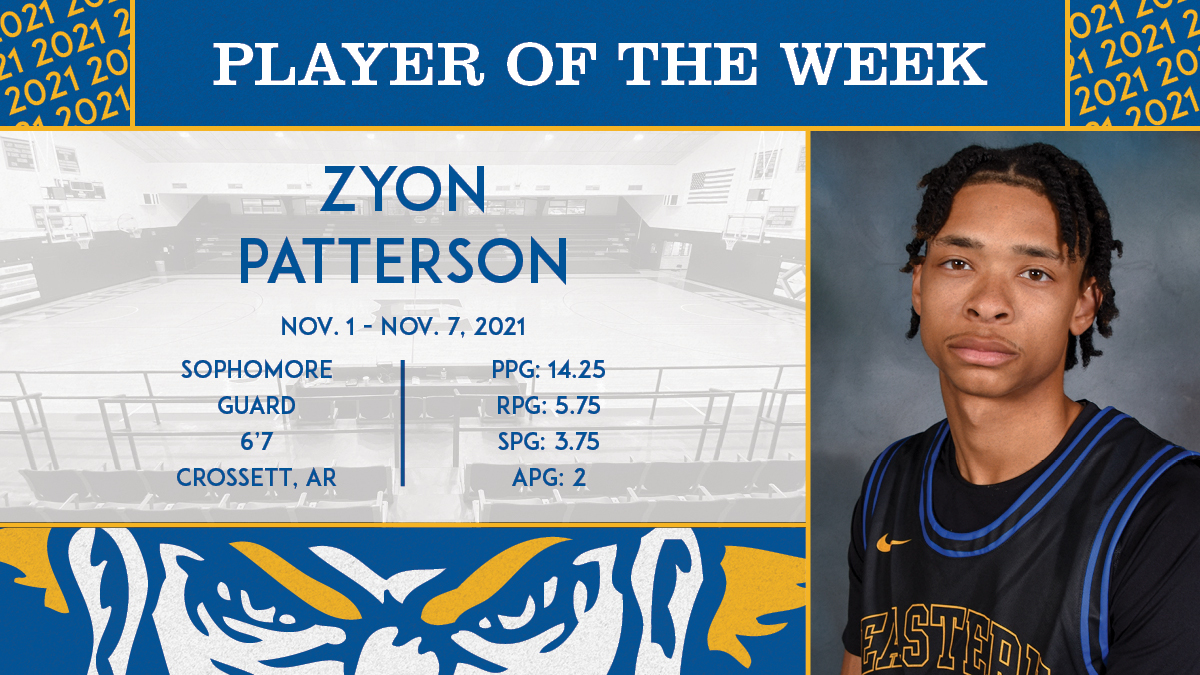 Zyon Patterson Earns NJCAA Region 2 Player of the Week Honors