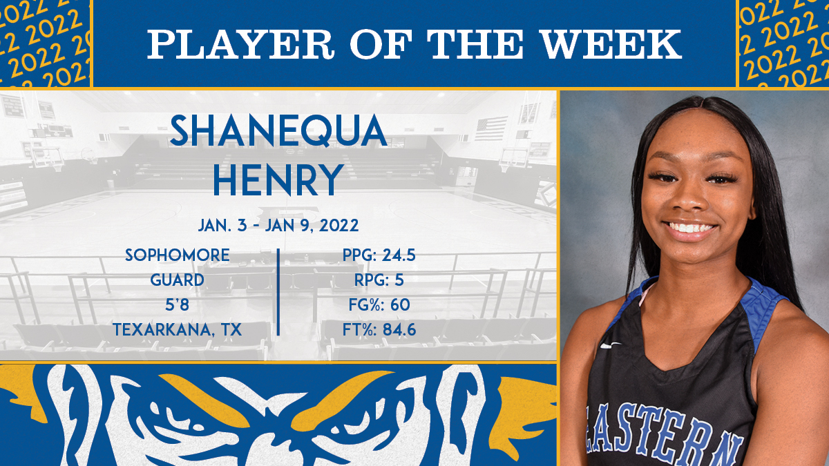 Shanequa Henry Earns Fourth NJCAA Region 2 Player of the Week Honors